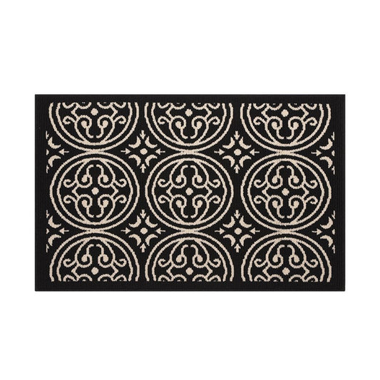 Vintage Black Vine Non-slip Doormat
