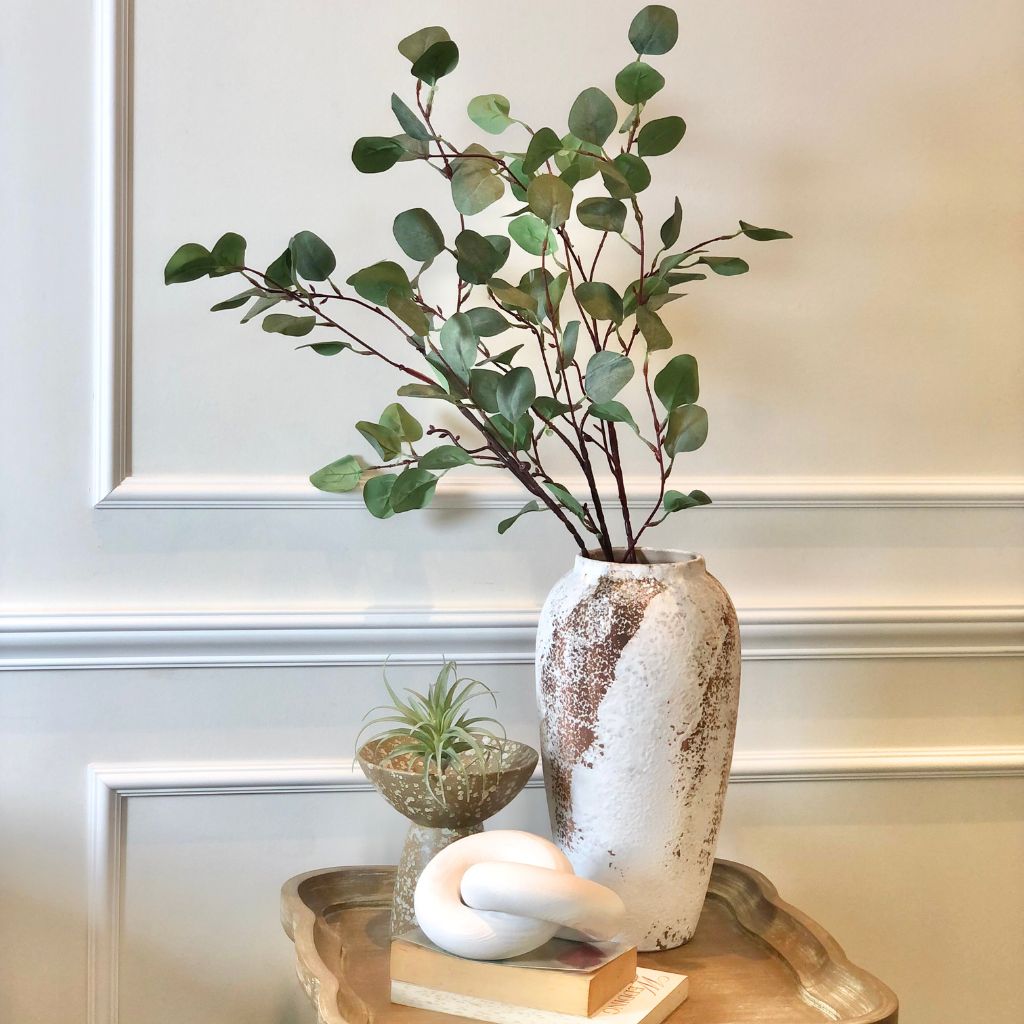 Vintage Frosted Earth Tall Vase