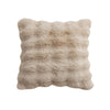 Waffle Latte Faux Fur Throw Pillow Cover