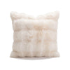 Waffle Pearl White Faux Fur Throw Pillow Cover