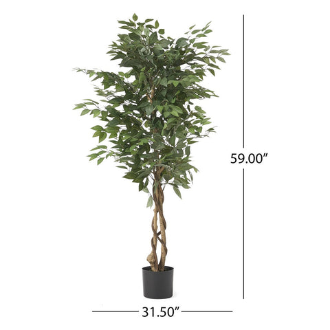 Image of Wasco 5' x 2.5' Artificial Ficus Tree