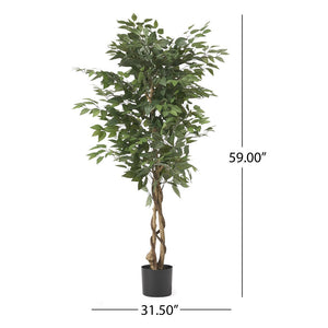 Wasco 5' x 2.5' Artificial Ficus Tree