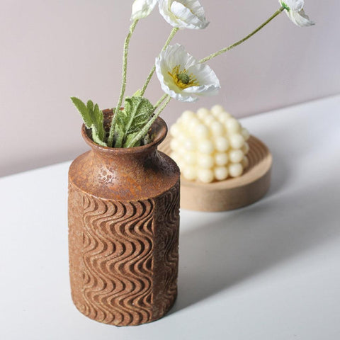 Image of Wavy Lines Vintage Decorative Vase