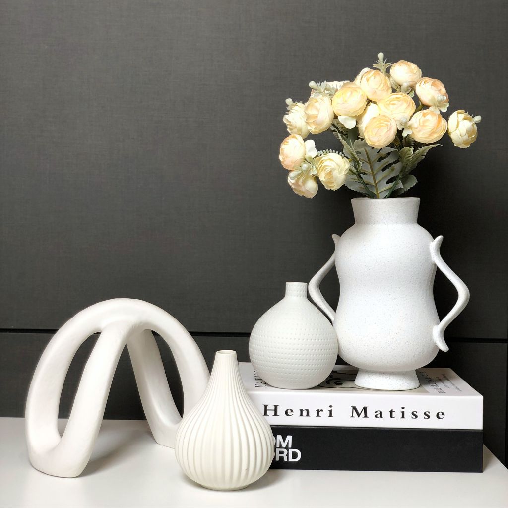 White Abstract Arch Ceramic Sculpture