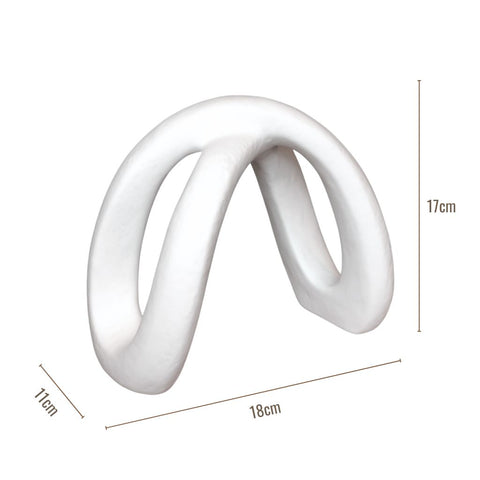Image of White Abstract Arch Ceramic Sculpture