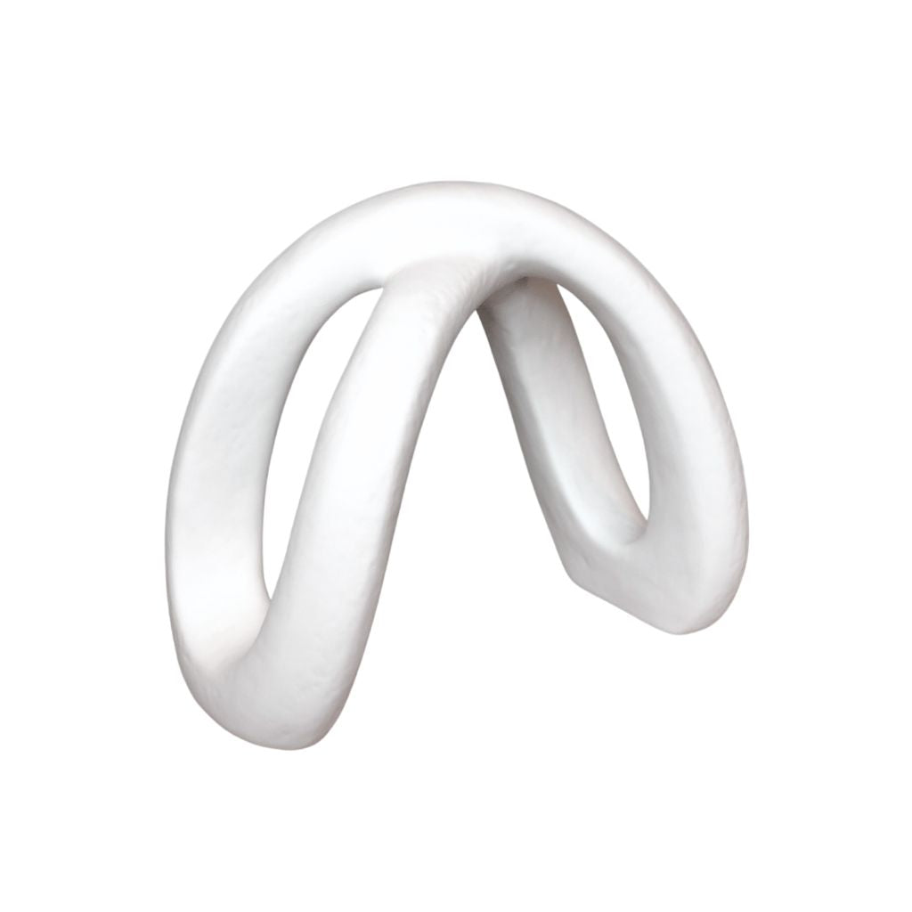 White Abstract Arch Ceramic Sculpture