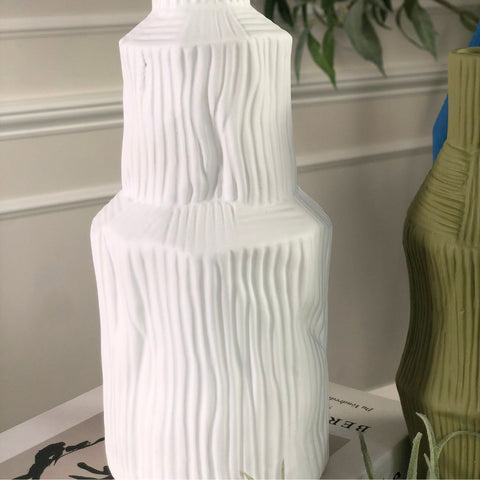 Image of White Waves of Texture Vase