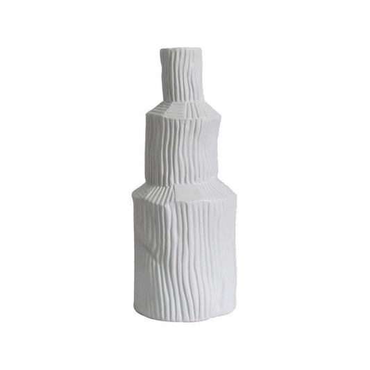 White Waves of Texture Vase