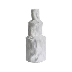 White Waves of Texture Vase