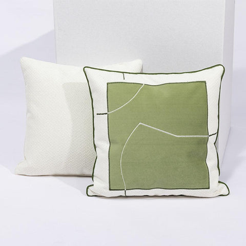 Image of White Woven Textured Throw Pillow Cover