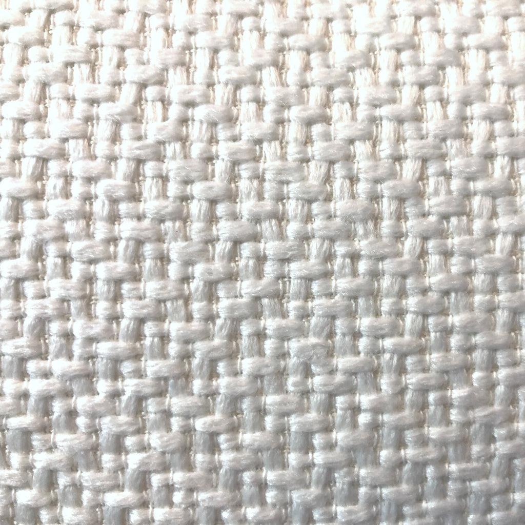 White Woven Textured Throw Pillow Cover