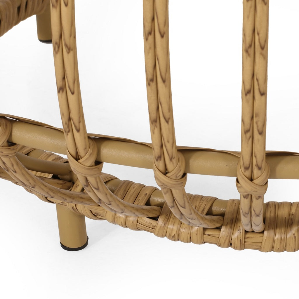 Whitetail Outdoor Boho Wicker Coffee Table