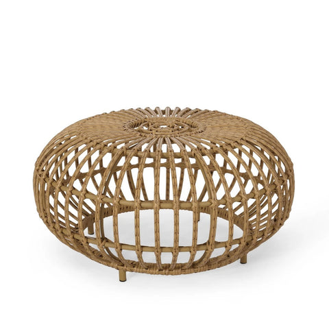 Image of Whitetail Outdoor Boho Wicker Coffee Table