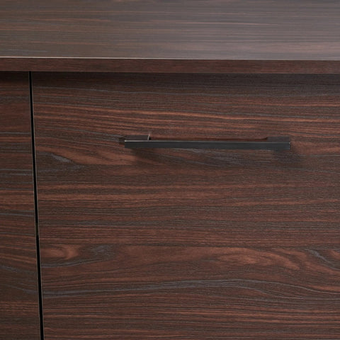 Willson Modern 3-Shelf Walnut Finished Faux Wood Cabinet