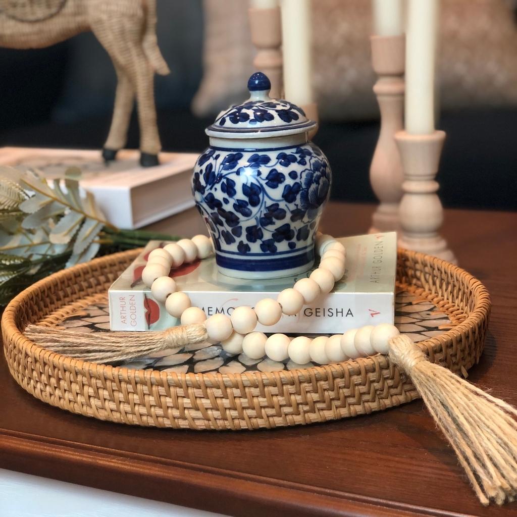 Wood Beaded Garland (36 Beads)