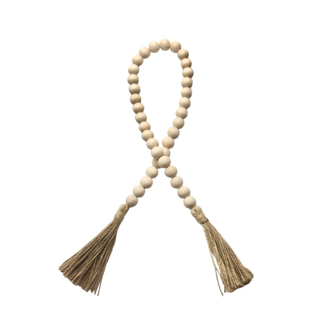 Wood Beaded Garland (36 Beads)