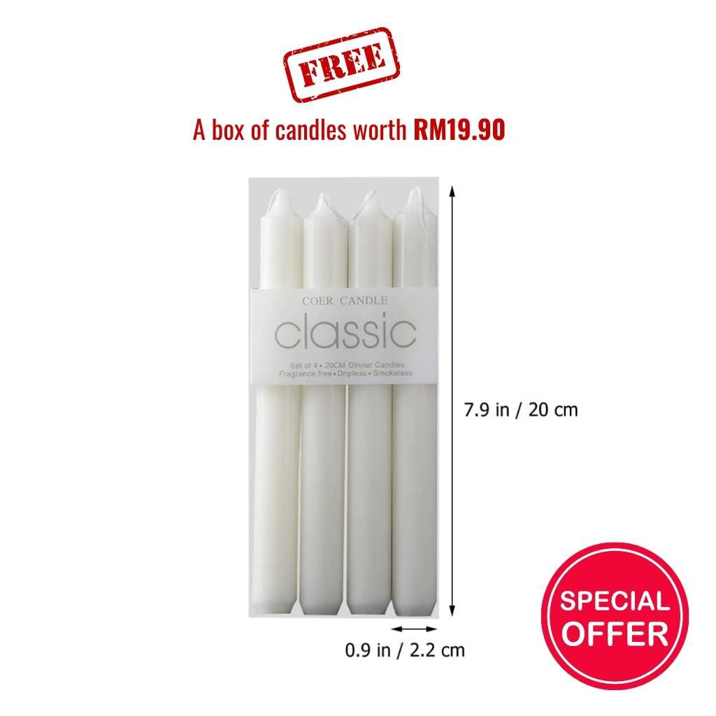 Wooden Taper Candleholders (Set of 4)