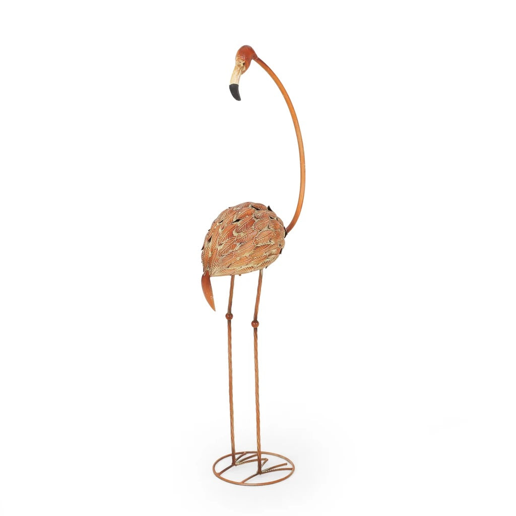 Zamiah Outdoor Flamingo Garden Art Decor (Set of 2)