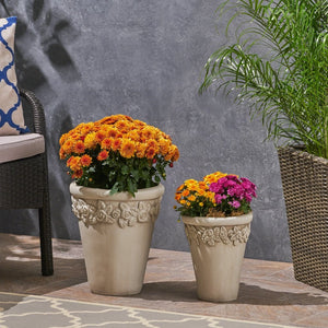 Amidala Outdoor Garden Planter Pots (Set of 2)