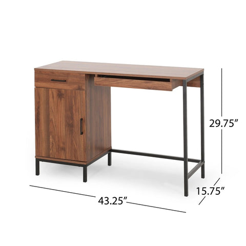 Image of Jeanie Contemporary Faux Wood Computer Desk