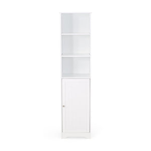Bakari Contemporary Free Standing Linen Tower Storage Bathroom Cabinet