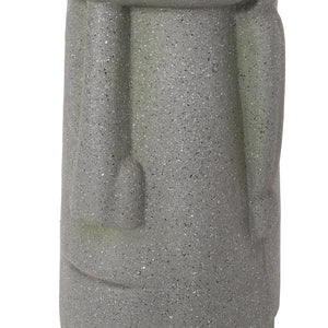 Harrod Outdoor Easter Island Statue Decorative Planter, Stone Gray